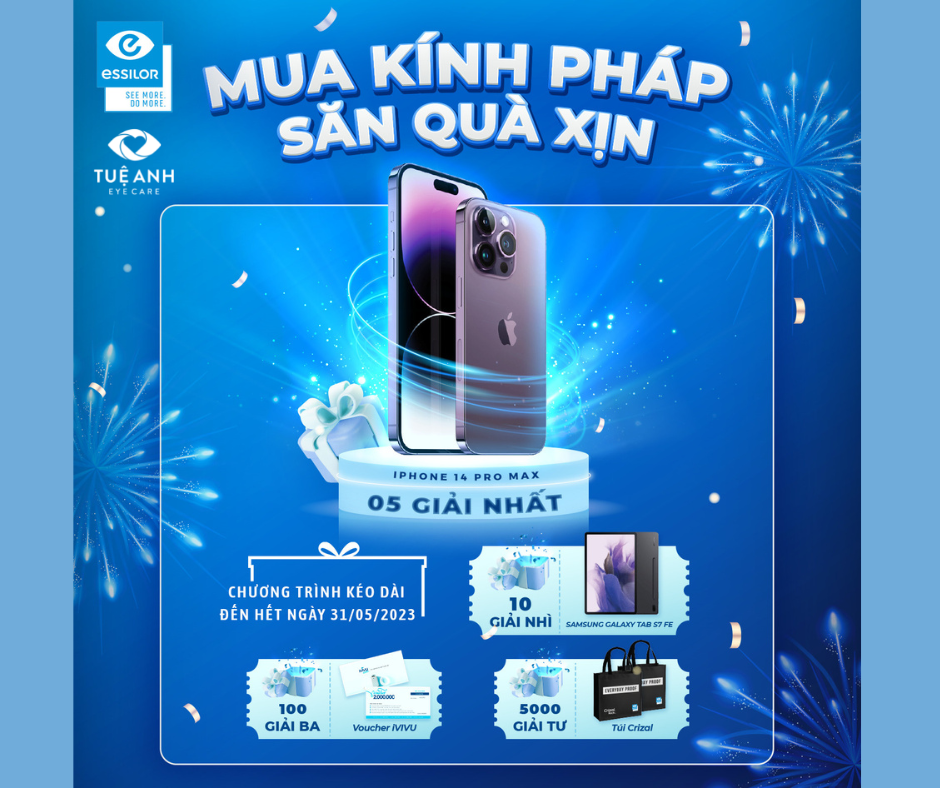 CÀO MÃ, TRÚNG IPHONE 14 PROMAX CÙNG ESSILOR x TUỆ ANH