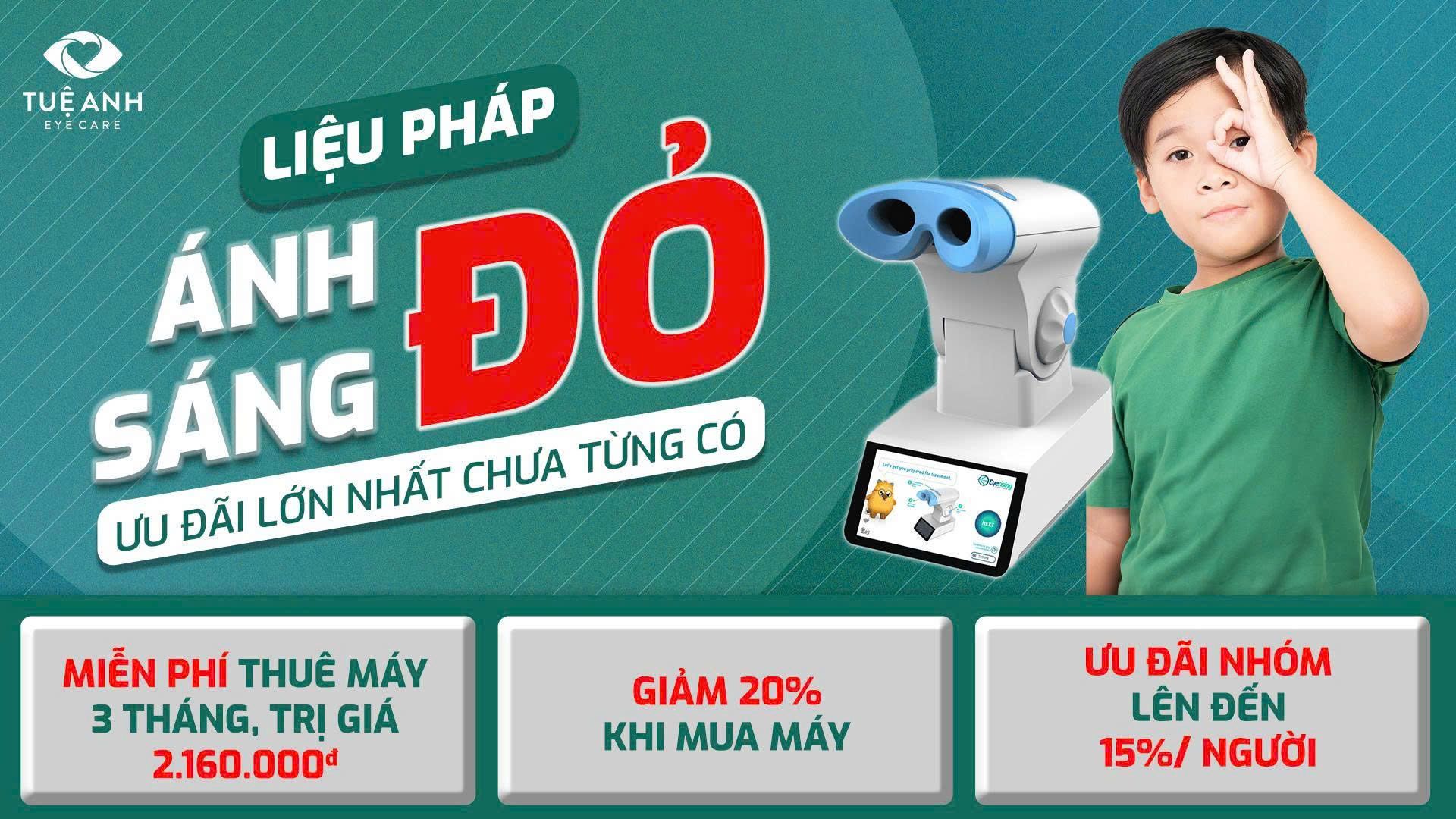 Kiểm Soát Cận Thị Bằng Ánh Sáng Đỏ | Ưu Đãi Lên Tới 2.160.000đ tại PK mắt Tuệ Anh