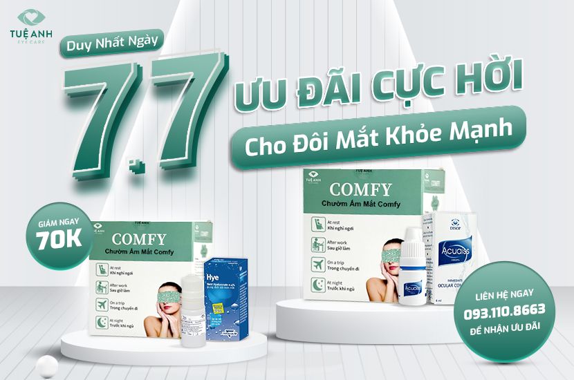 Ưu đãi đặc biệt duy nhất ngày 7/7: Combo chăm sóc mắt giá siêu tiết kiệm tại Phòng khám Mắt Tuệ Anh
