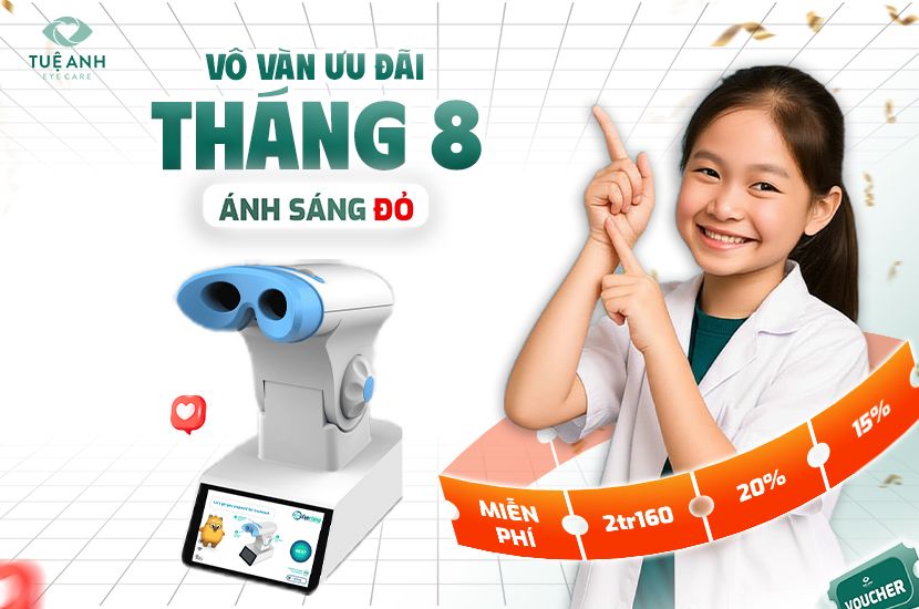 Ưu đãi hấp dẫn khi kiểm soát cận thị bằng liệu pháp ánh sáng đỏ – chỉ có tại Mắt Tuệ Anh trong tháng 8