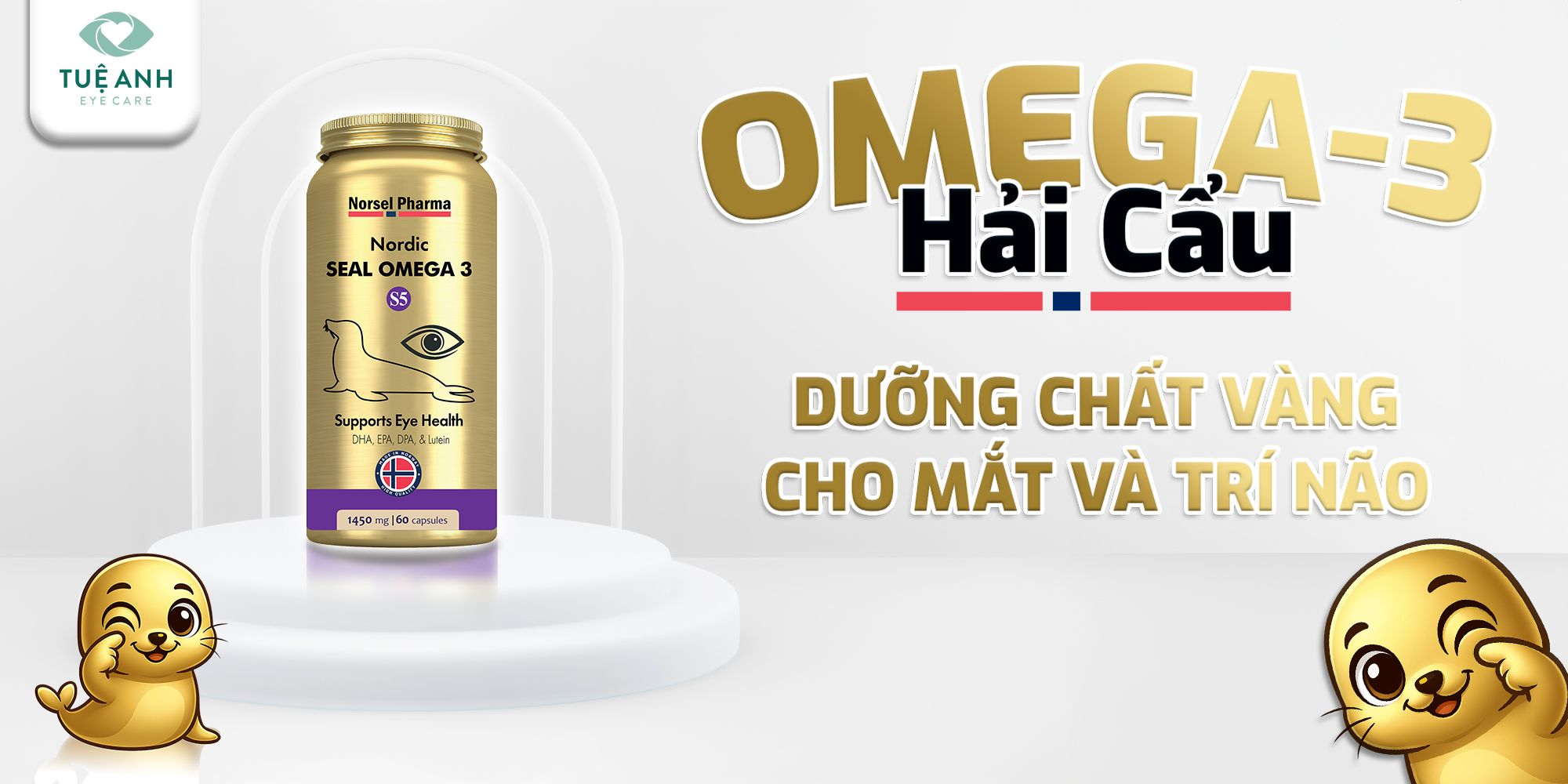 GIẢM 10% — Omega-3 Hải Cẩu S5. Bảo vệ mắt, tăng tập trung. MUA NGAY
