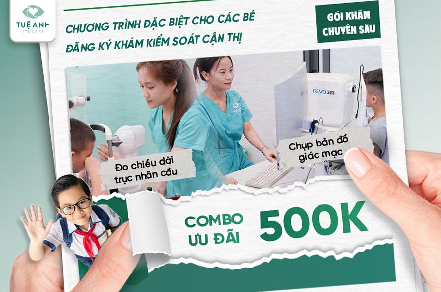 Ưu đãi tháng 9 – Khám kiểm soát cận thị cho trẻ, tặng ưu đãi trị giá 500.000đ