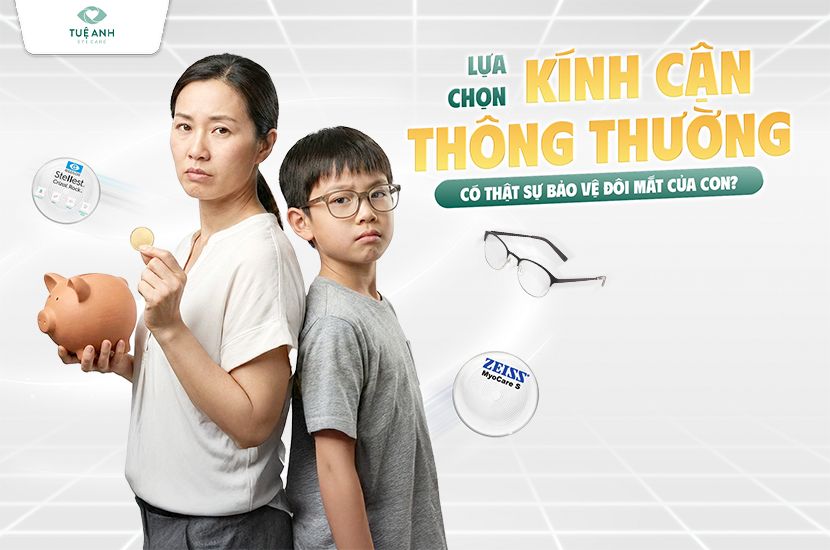 Kính cận thông thường có thật sự bảo vệ đôi mắt của con? 