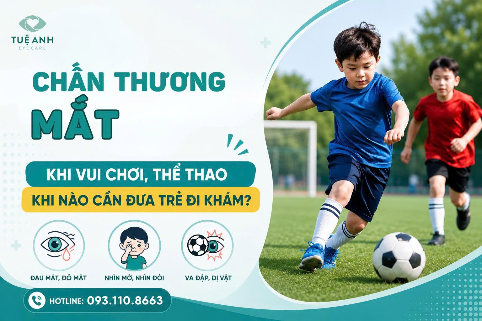 Chấn thương mắt khi vui chơi, thể thao ở trẻ cần đưa con đi khám ngay