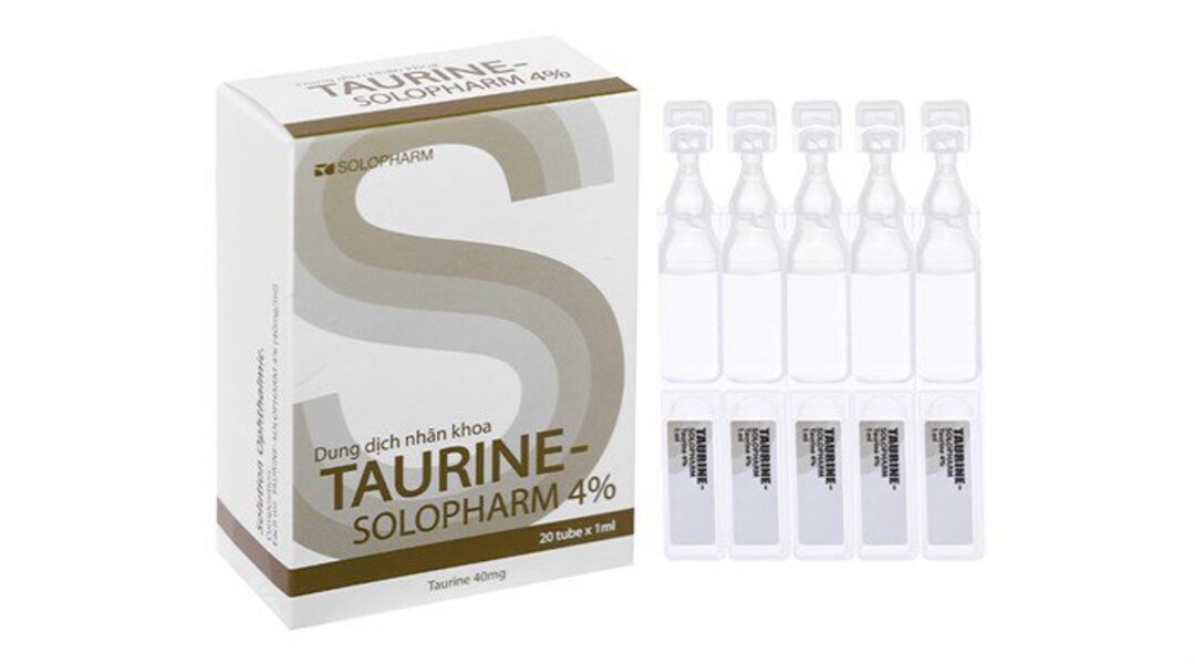 Thuốc nhỏ mắt Taurine Solopharm 4% bao gồm 20  ống